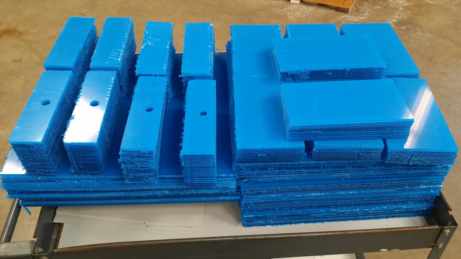 Blue production parts